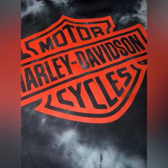Harley - Davidson Tie-Dye Logo Pullover Zip-Up Hoodie Size 2XL Limited Edition